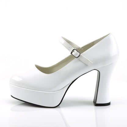 Funtasma MARYJANE-50 White Platform Mary Jane Shoes - 4 Inch Heels