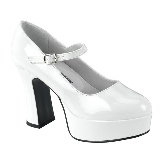 MARYJANE-50 Funtasma White 4 Inch Dolly Shoes