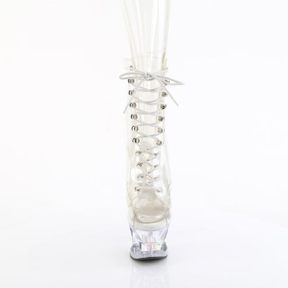 MOON-1021C-DIA Pleaser Clear 7 Inch Pole Dancing Ankle Boots