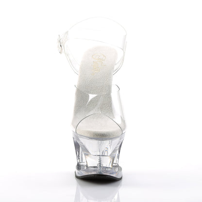 MOON-708 Pleaser Clear 7 Inch Pole Dance Platform Shoes
