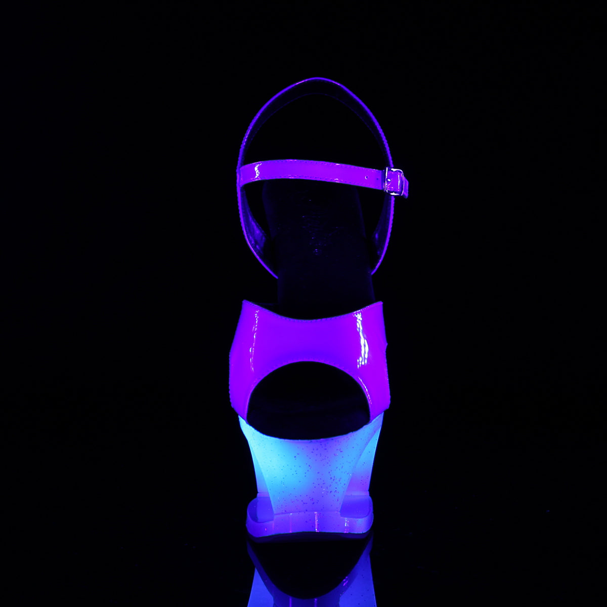 MOON-711MER Pleaser Blue 7 Inch Fetish Dancer Platform Shoes