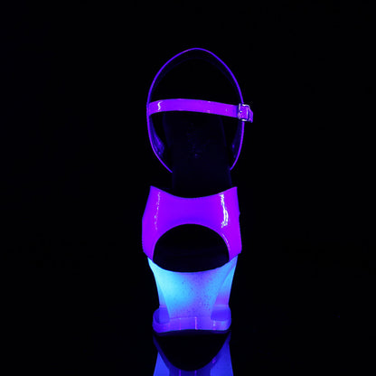 MOON-711MER Pleaser Blue 7 Inch Fetish Dancer Platform Shoes