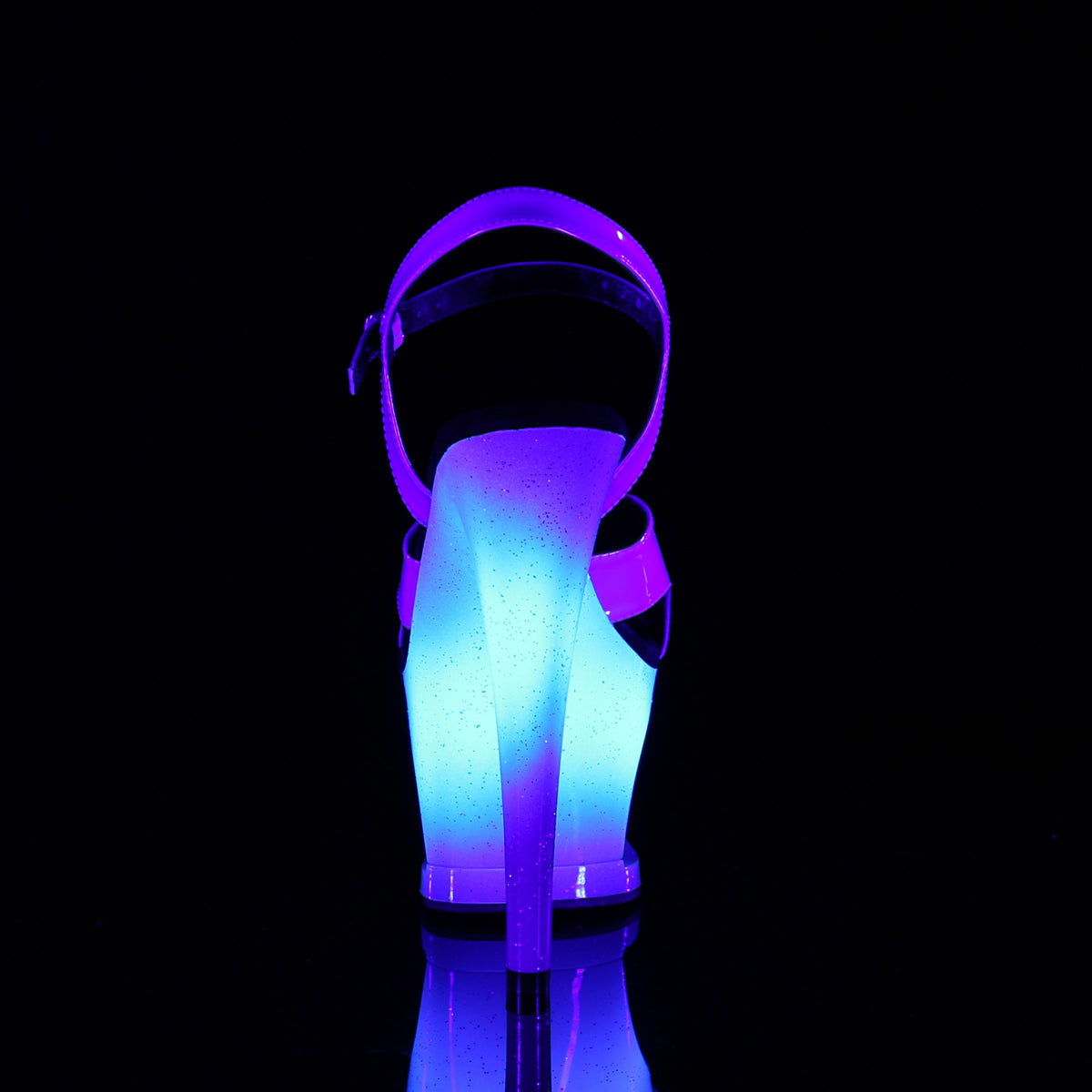 MOON-711MER Pleaser Blue 7 Inch Fetish Dancer Platform Shoes