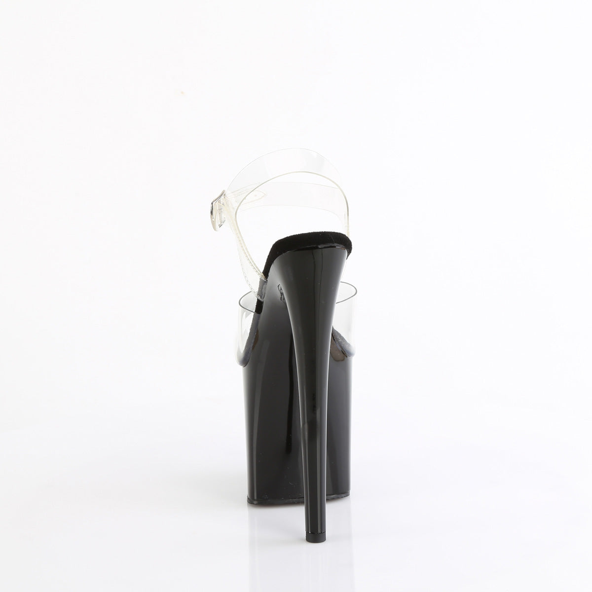 NAUGHTY-808 Pleaser Clear Black 8 Inch Exotic Dancer Sexy Shoes
