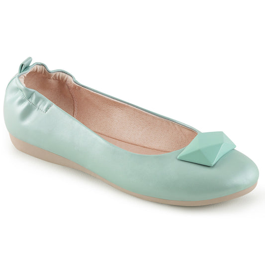 Pin Up Couture OLIVE-08 Aqua Ballet Flats