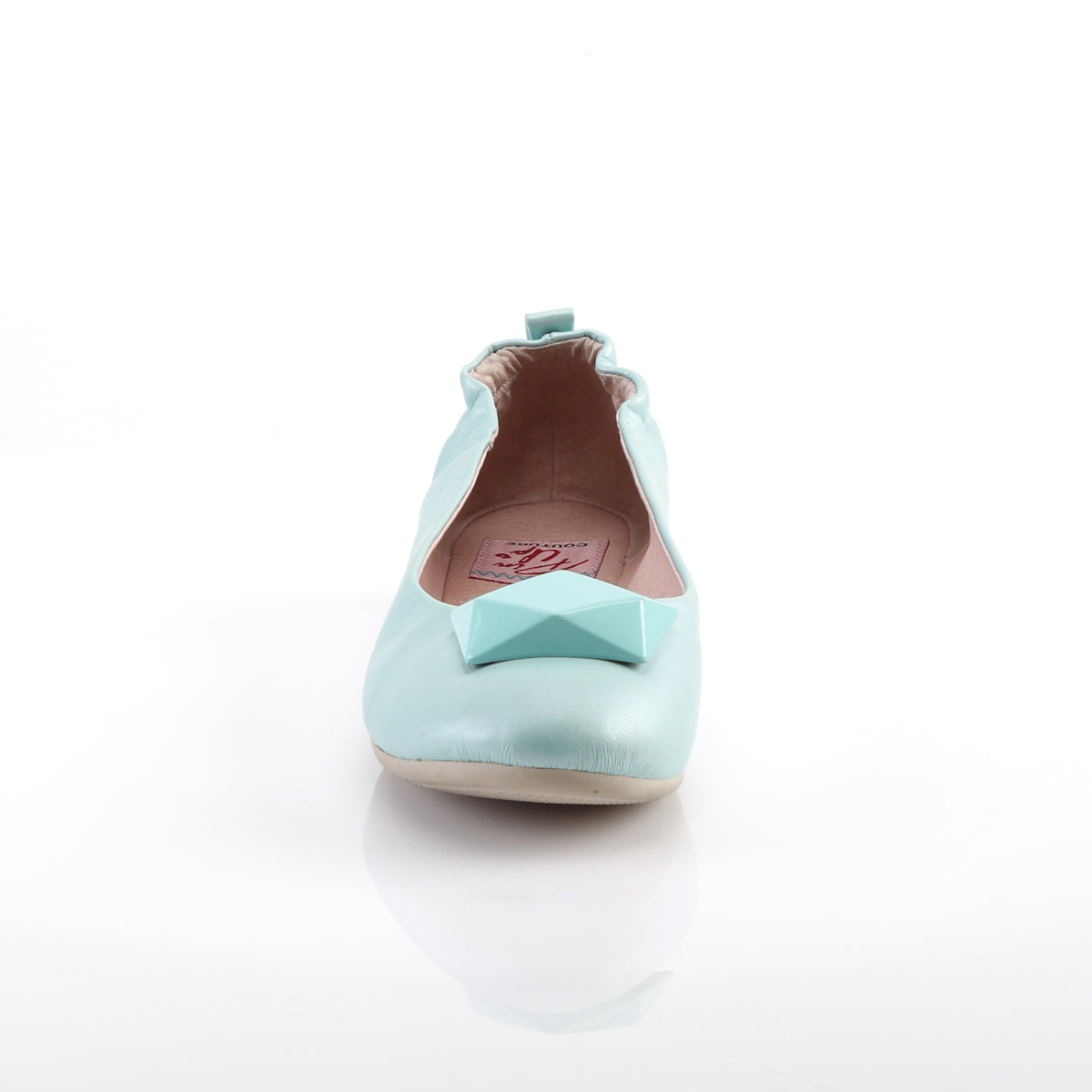 Pin Up Couture OLIVE-08 Aqua Ballet Flats