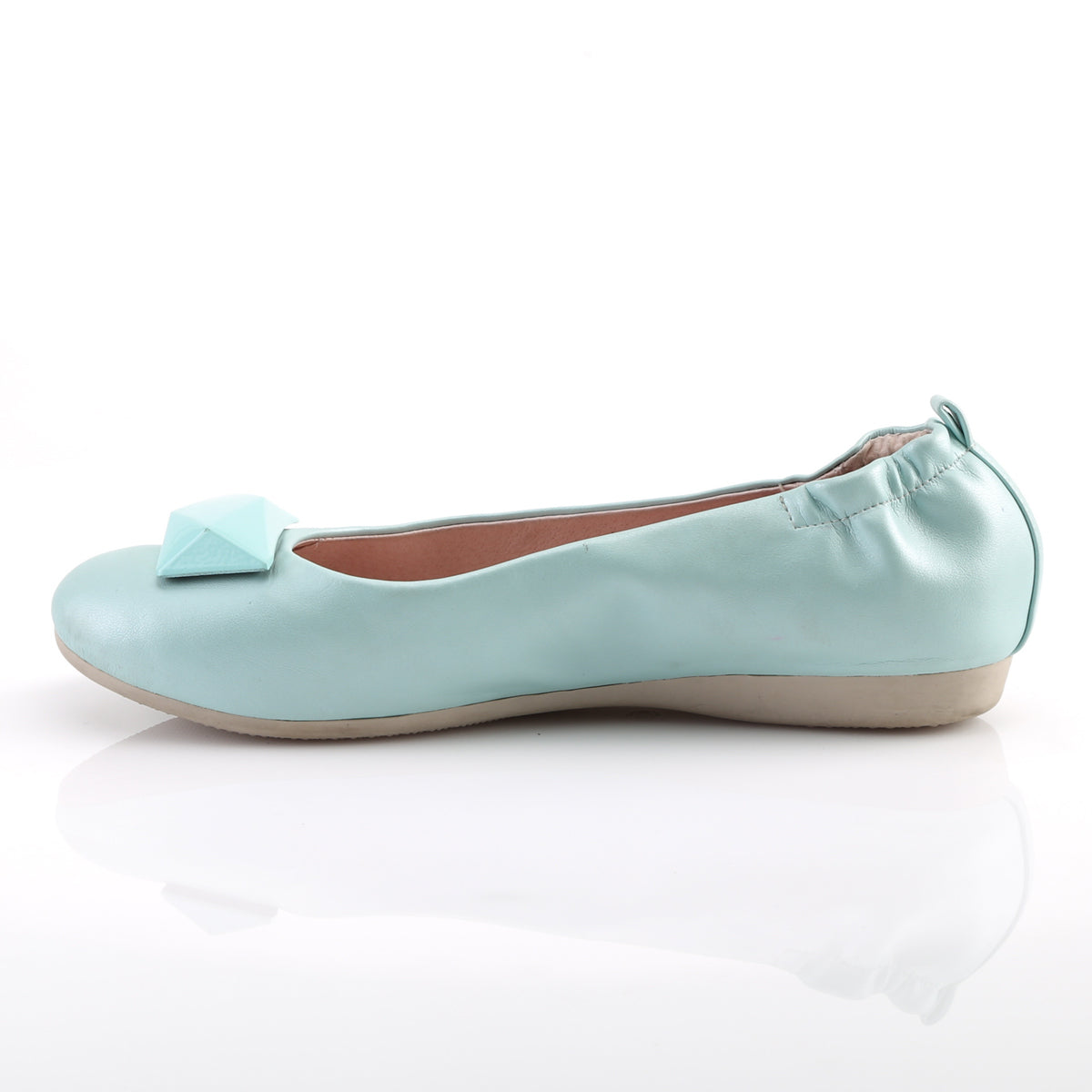 Pin Up Couture OLIVE-08 Aqua Ballet Flats