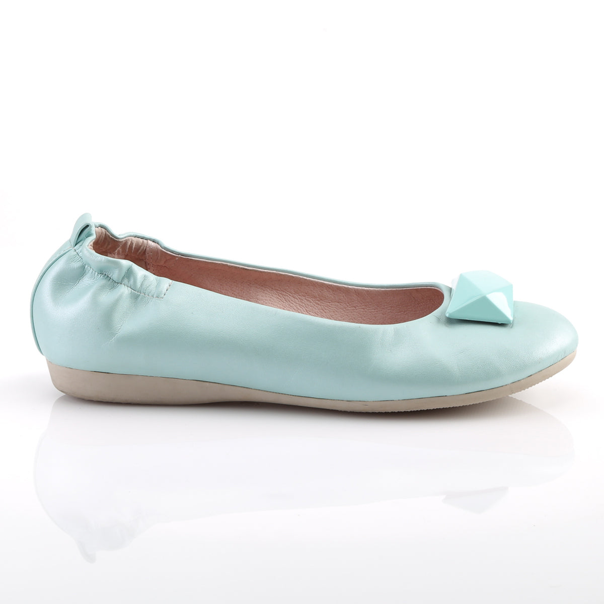 Pin Up Couture OLIVE-08 Aqua Ballet Flats