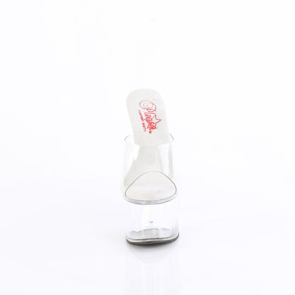 Pleaser PASSION-701 Clear Platform Mules - 7 Inch Heels