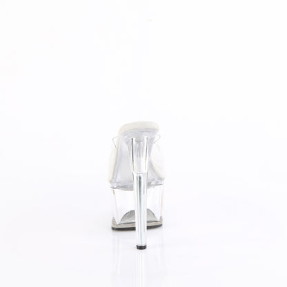 Pleaser PASSION-701 Clear Platform Mules - 7 Inch Heels