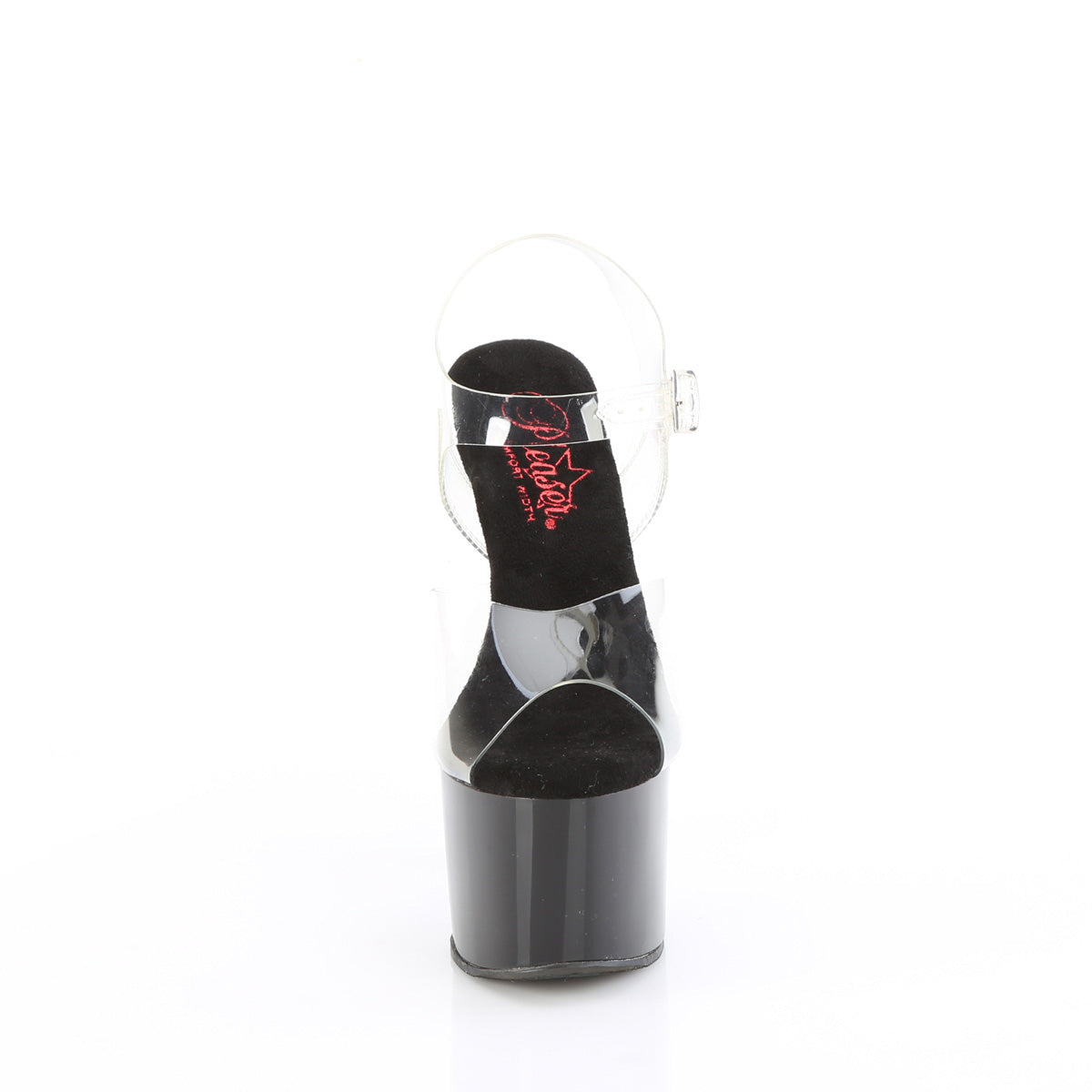 PASSION-708 Pleaser Clear Black 7 Inch Erotic High Platform Shoes