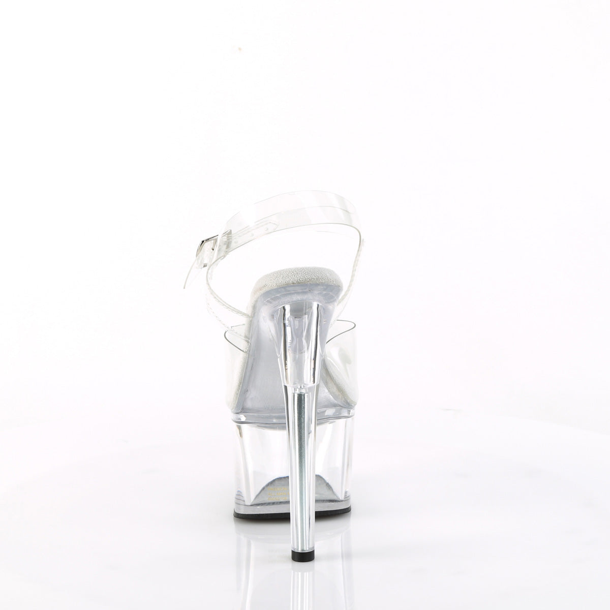 Pleaser PASSION-708 Clear Platform Sandals - 7 Inch Heels