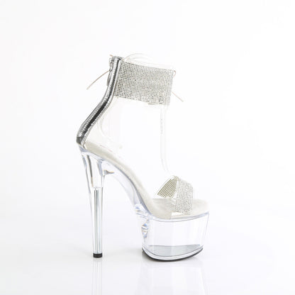 PASSION-727RS Pleaser Clear 7 Inch Fetish Pole Sexy Shoes