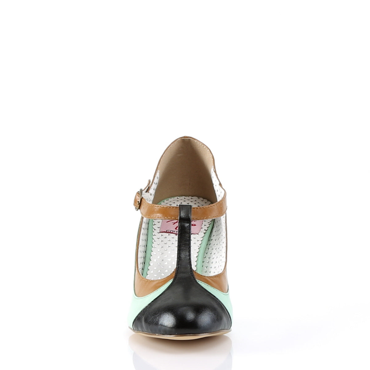 Pin Up Couture PEACH-03 Mint Multicolour Court Shoes - 3 Inch Heels
