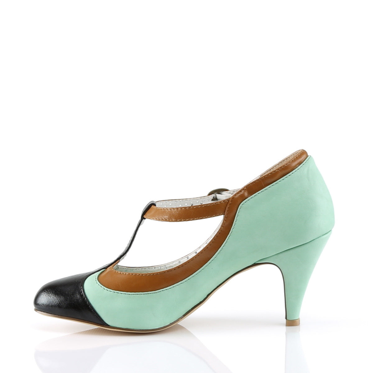 Pin Up Couture PEACH-03 Mint Multicolour Court Shoes - 3 Inch Heels