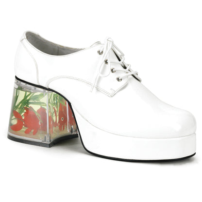PIMP-02 Funtasma White 3.5 Inch Costume Shoes Wht Pat