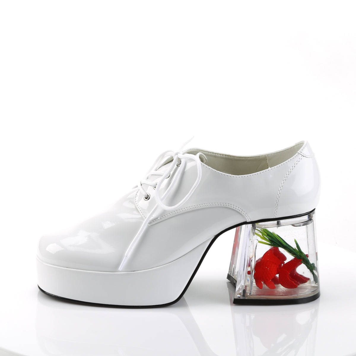 PIMP-02 Funtasma White 3.5 Inch Costume Shoes