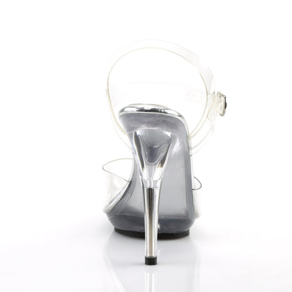 Fabulicious POISE-508 Clear Platform Sandals - 5 Inch Heels