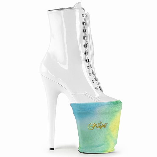 PSP-RBOWVEL PLEASER Pole Shoe Protectors Rainbow Velvet-Pleaser-Miss Hollywood Sexy Shoes