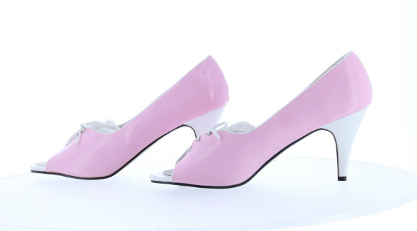PLAYBUNNY-109 Pleaser Patent High Heel Alternative Footwear Discontinued Sale Stock 6 uk (39 Europe - 9 Usa) Wht Patent