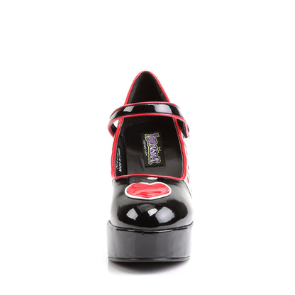 QUEEN-55 Pleasers Funtasma 4" Heel Black-White-Red Women's Sexy Shoes
