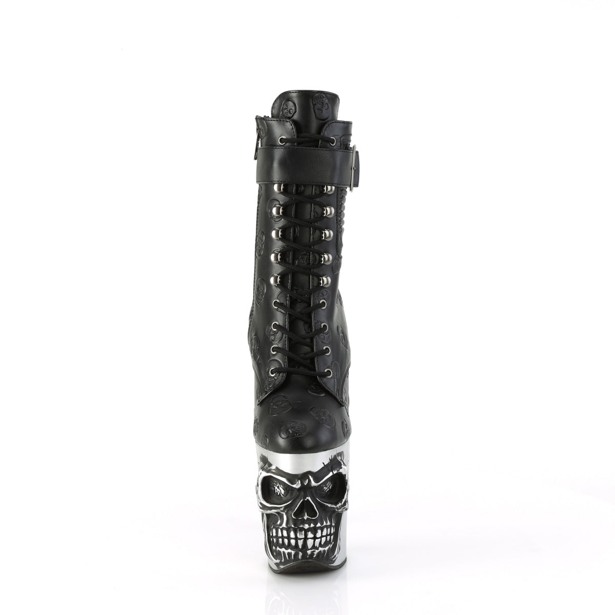 RAPTURE-1020STR-02 Pleaser Black 8 Inch Pole Dance Ankle Boots
