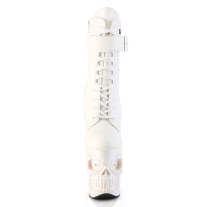 RAPTURE-1020STR-LT Pleaser White 8 Inch Lap Dancer Platform Boots