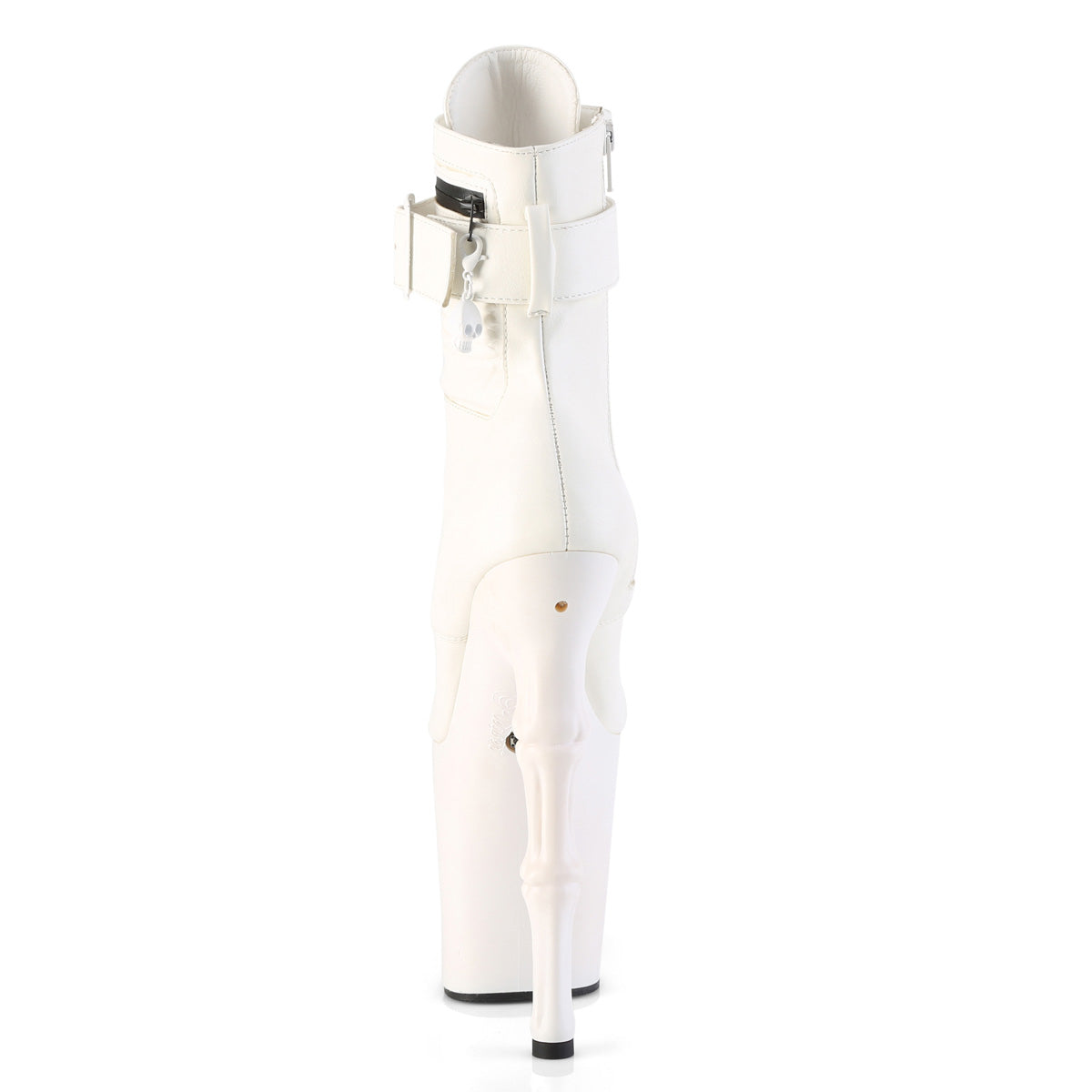 RAPTURE-1020STR-LT Pleaser White 8 Inch Lap Dancer Platform Boots