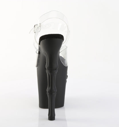 RAPTURE-808 Pleaser Clear Black 8 Inch Pole Dancing Platform Heels