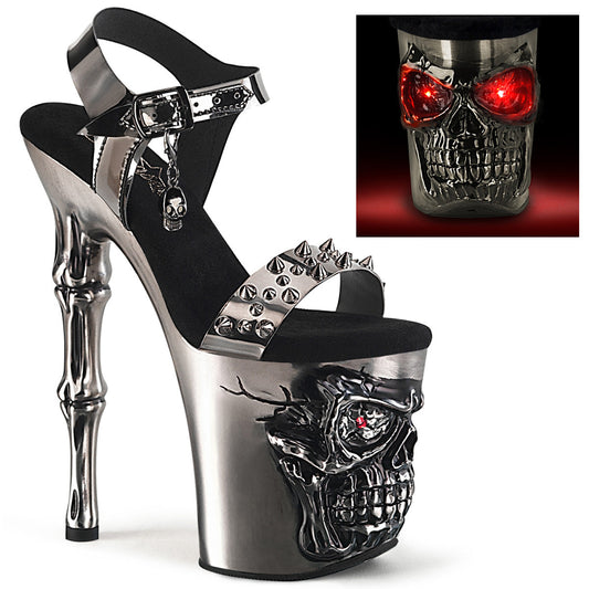 RAPTURE-812-LT Pleaser Pewter 8 Inch Erotic High Platform Heels