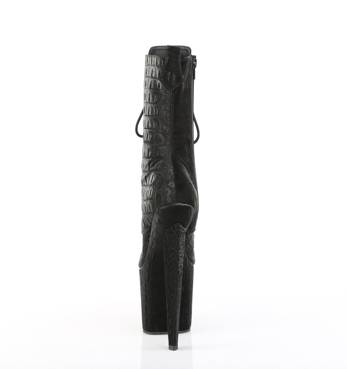 RAZZLE-1040WR Pleaser Black Reptile 8 Inch Pole Dance Platform Heels