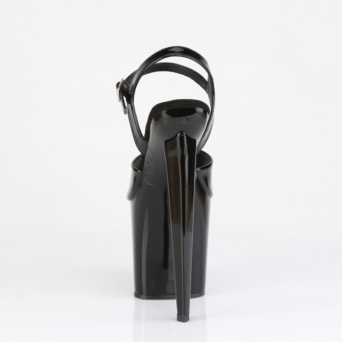 Pleaser RAZZLE-809 Black Platform Sandals - 8 Inch Heels