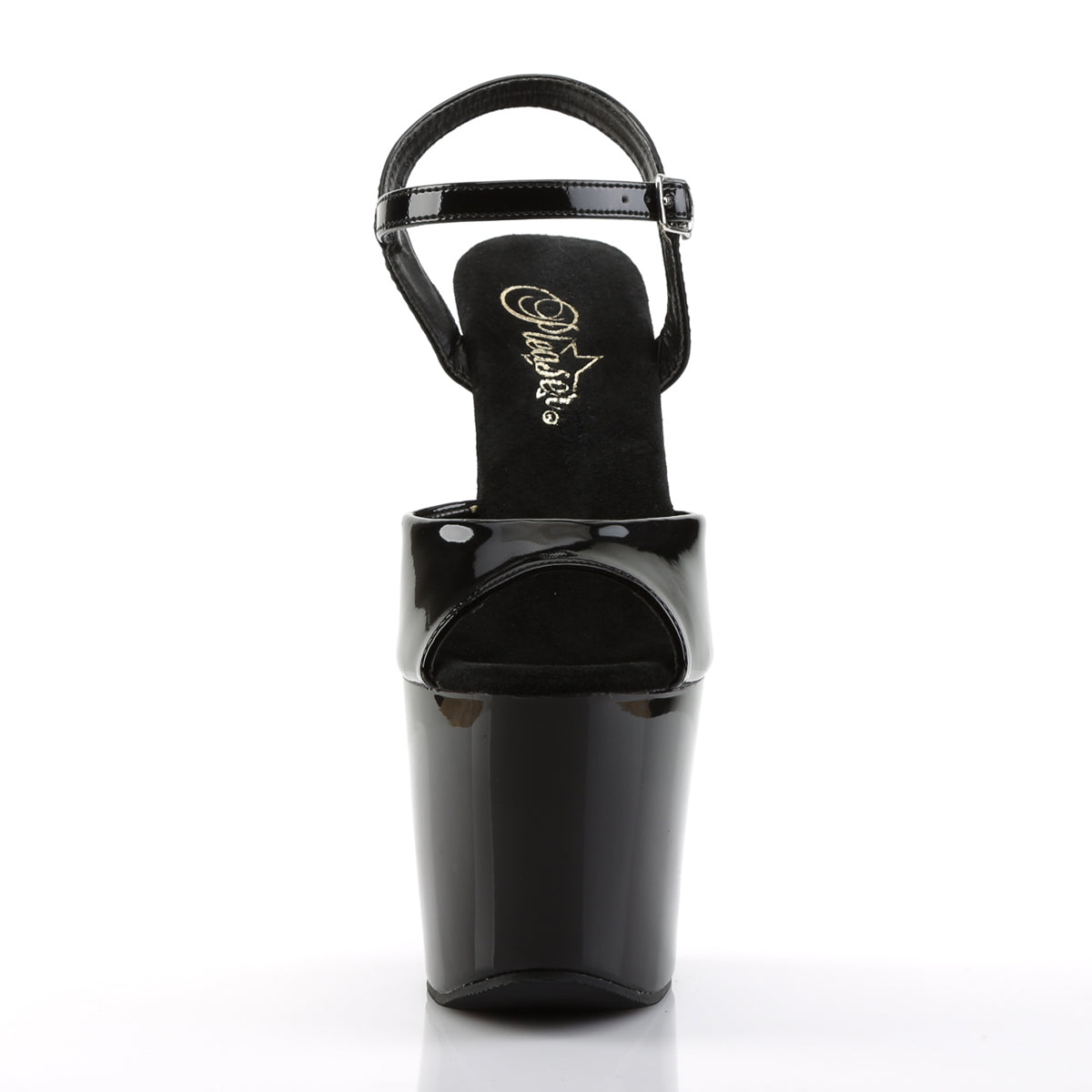 REVOLVER-709 Pleaser Black 7 Inch Platform Kinky Platform Shoes