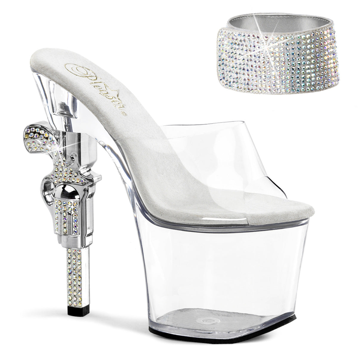 REVOLVER-712 Pleaser Clear 7 Inch Exotic Dance Platform Shoes