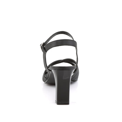 ROMANCE-313 Fabulicious Black Satin 3.3 Inch Sexy Shoes