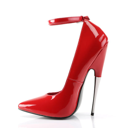 SCREAM-12 Devious Red 6 Inch Fetish Single Soles