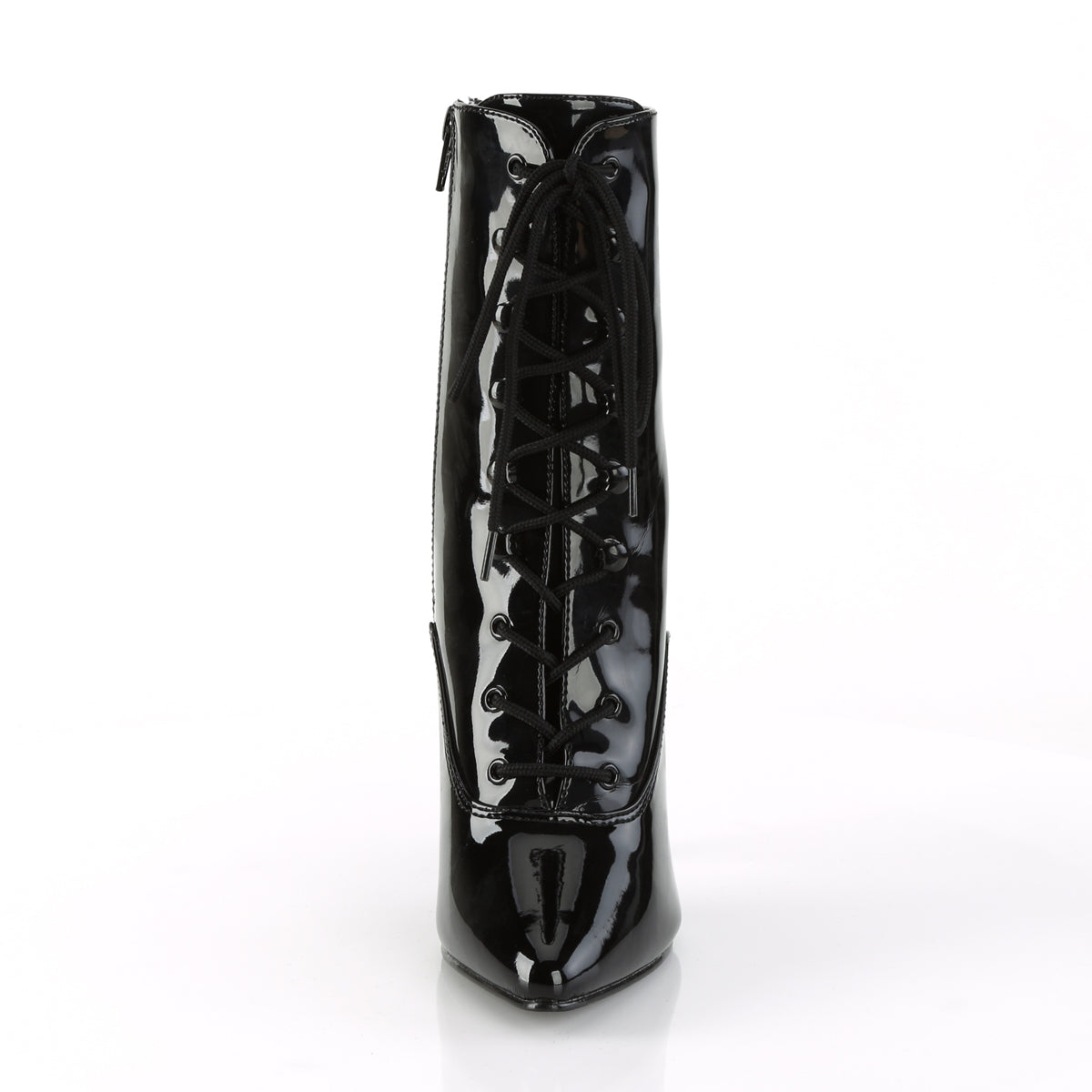 Pleaser SEDUCE-1020 Black Lace-Up Ankle Boots - 5 Inch Heels