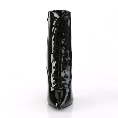 Pleaser SEDUCE-1020 Black Lace-Up Ankle Boots - 5 Inch Heels