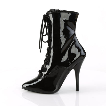 SEDUCE-1020 Pleasers 5 Inch Heel Black Patent Fetish Footwear