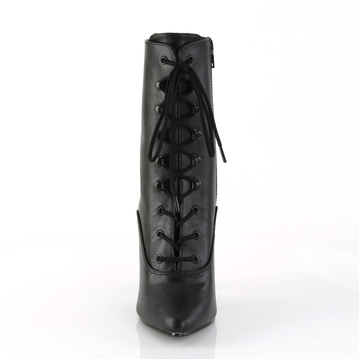 Pleaser SEDUCE-1020 Black Lace-Up Ankle Boots - 5 Inch Heels