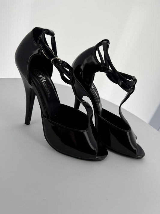 SEDUCE-209 Pleaser Black Patent High Heel Alternative Footwear Discontinued Sale Stock 3 uk (36 Europe - 6 Usa) Blk Patent