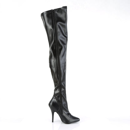 SEDUCE-3000 Pleasers 5 Inch Heel Black Matt Fetish Footwear