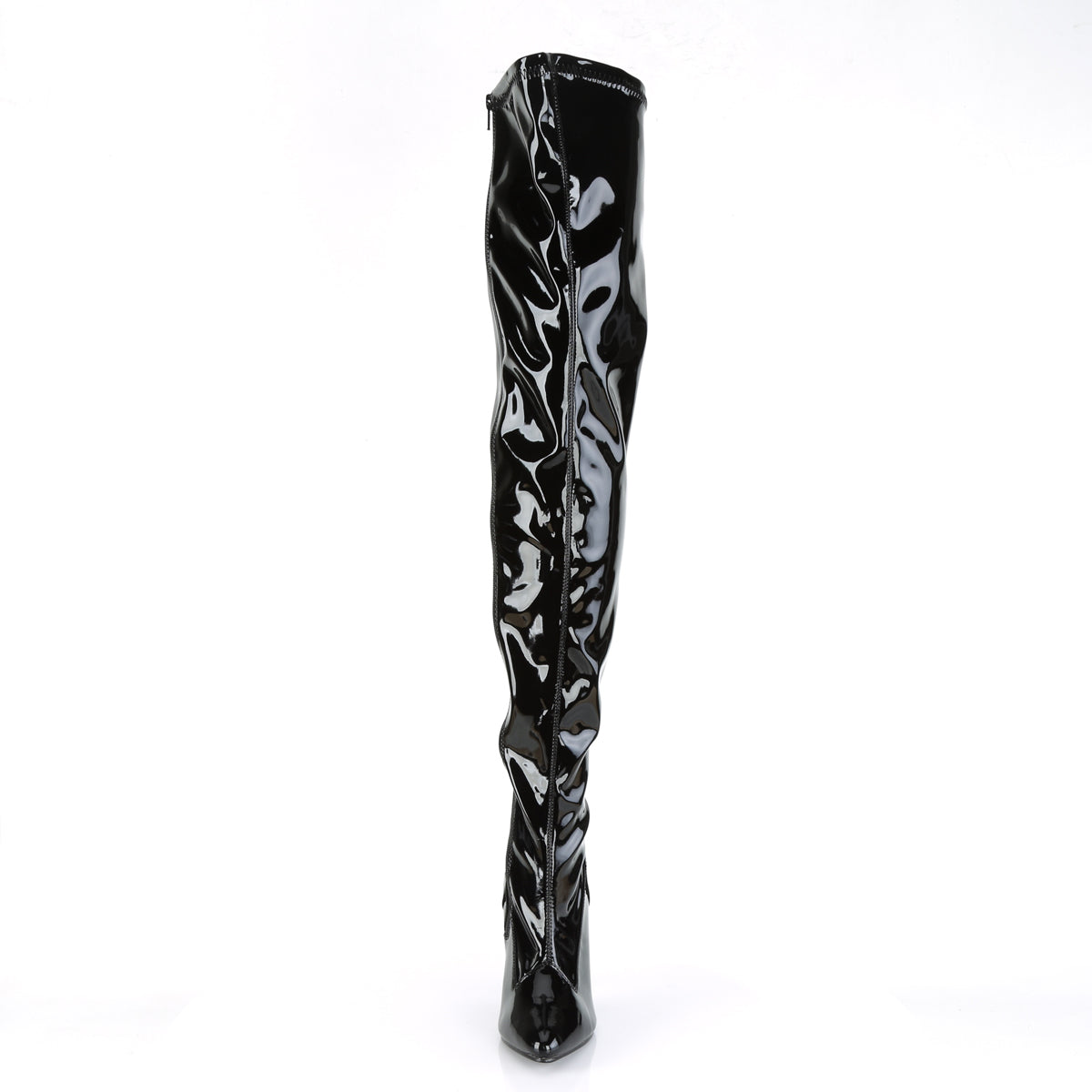 Pleaser SEDUCE-3000 Black Thigh High Boots - 5 Inch Heels