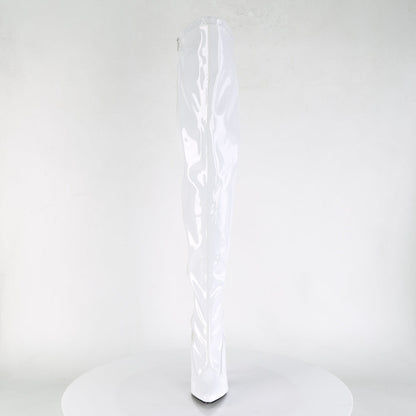 SEDUCE-3000 Pleasers 5 Inch Heel White Patent Fetish Footwear