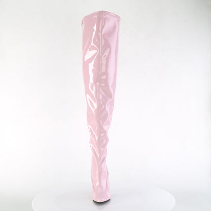 Pleaser Pink Label SEDUCE-3000WC Black Thigh High Boots - 5 Inch Heels