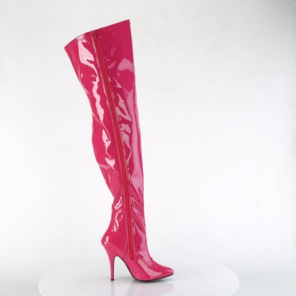 SEDUCE-3000WC Pleaser H. Pink 5 Inch Wide Sexy Thigh Boots