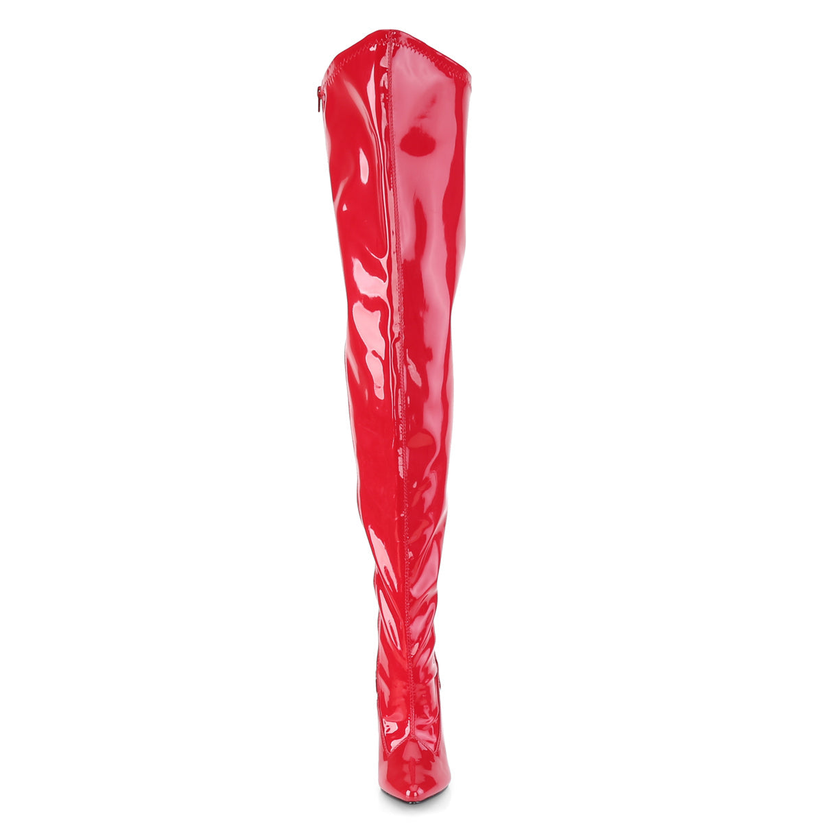 SEDUCE-3000WC Pleaser Pink Label Red 5 Inch Fetish Wide Thigh Boots