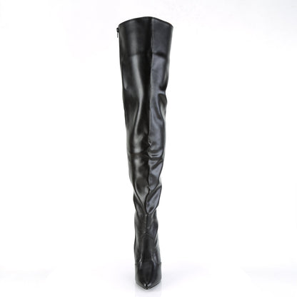 SEDUCE-3010 Pleasers Thigh Boots 5 Inch Heel Black Fetish Shoes
