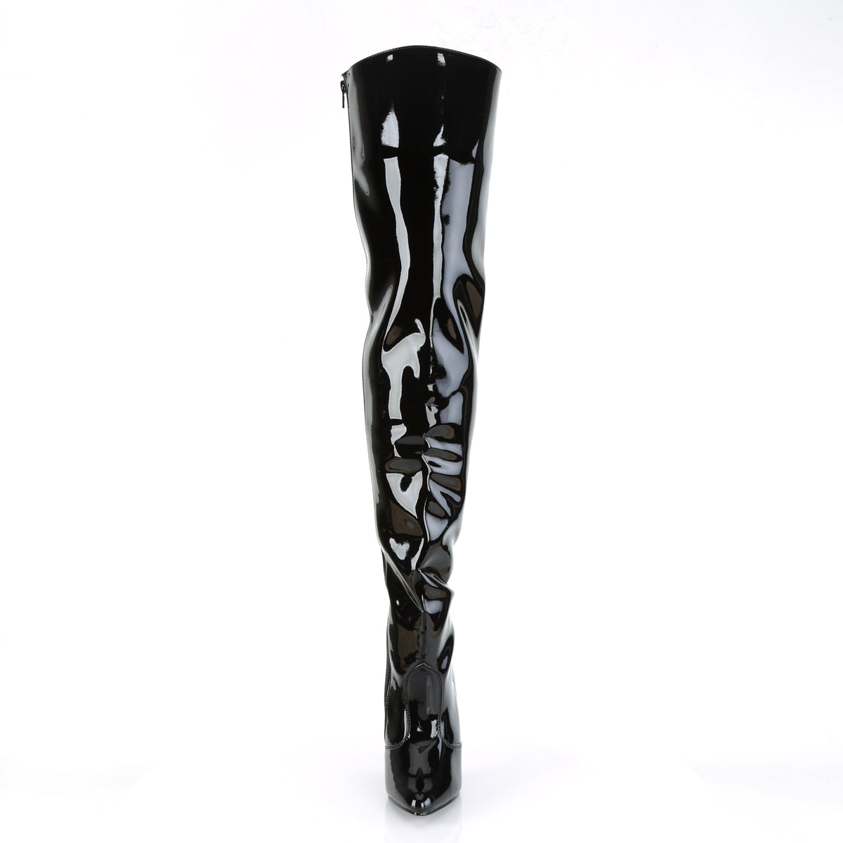 Pleaser SEDUCE-3010 Black Thigh High Boots - 5 Inch Heels