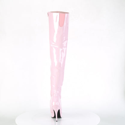 Pleaser SEDUCE-3010 Baby Pink Thigh High Boots - 5 Inch Heels